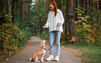 Girl doing Obedience Training